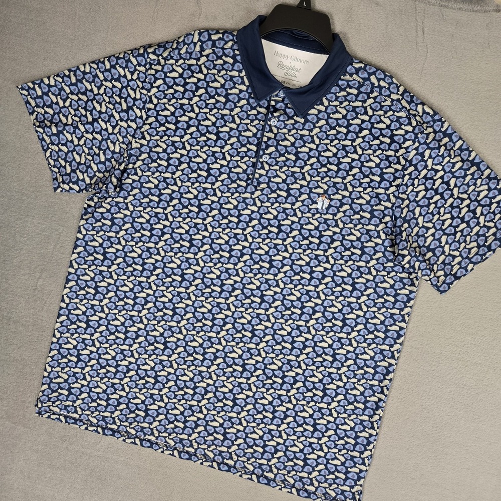 RSVLTS Happy Gilmore x Breakfast Balls Polo Shirt Mens XL Golf Movie Print
